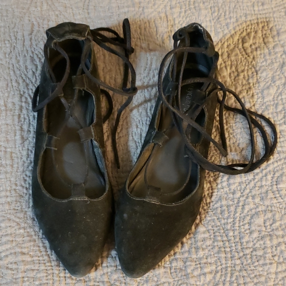 Suede Jeffrey Campbell wrap shoes